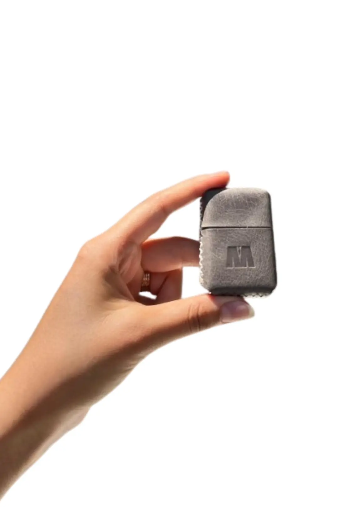 Deri Kılıflı Zippo Model Çakmak | Çakmak 5685 - Tiguan Gri