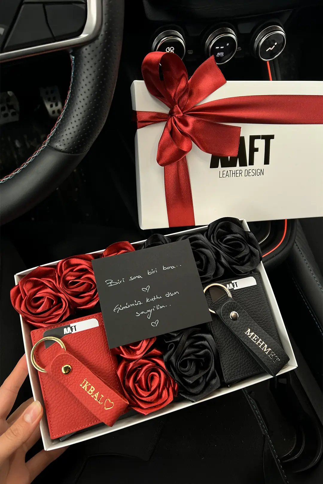 Retro 2'li/Rose Box Set - Kırmızı&Siyah