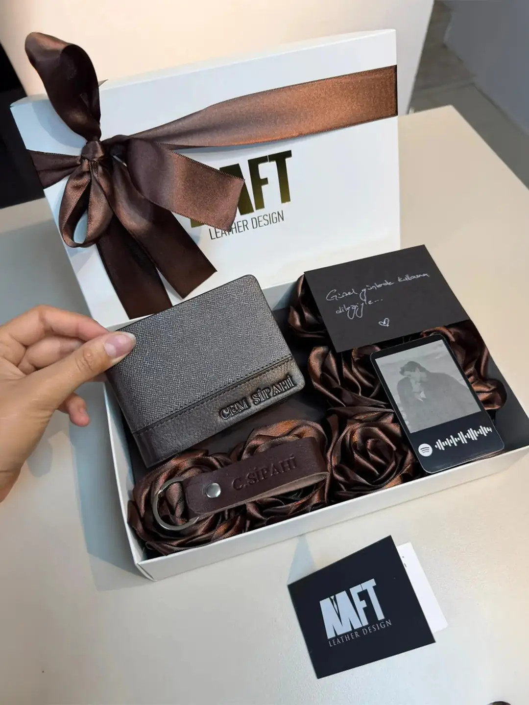 Milano Rose Box Set | Hakiki Deri Erkek Cüzdan - 8003 - Napa Kahve