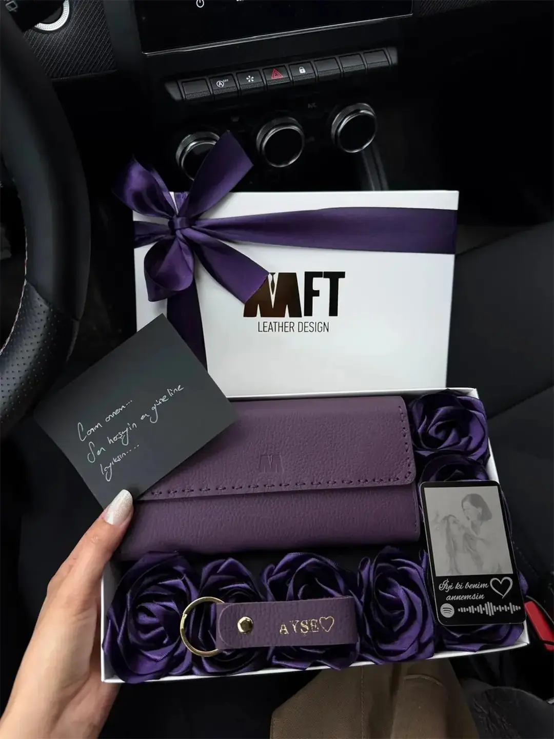Hilton Rose Box Set | Hakiki Deri Kadın Cüzdan - 8008