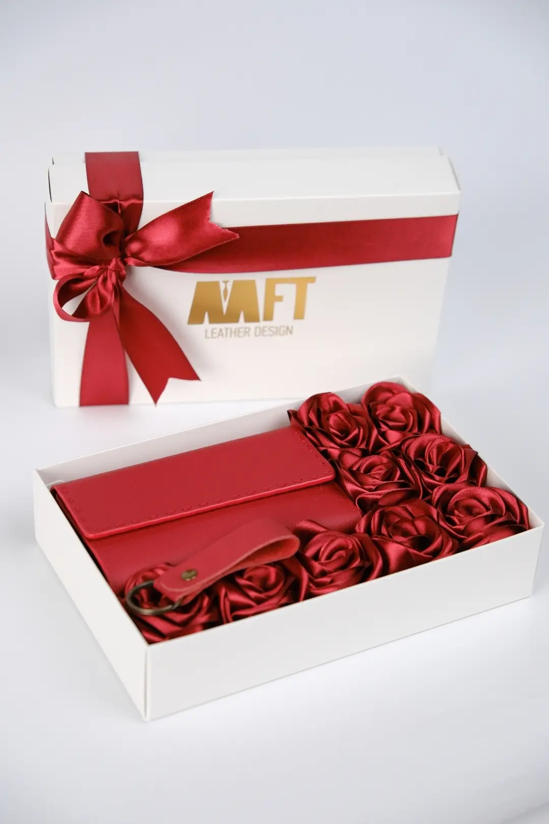 Premium El Yapımı Saten Gül Kutusu - Rose Box (Kutu ve Gül)