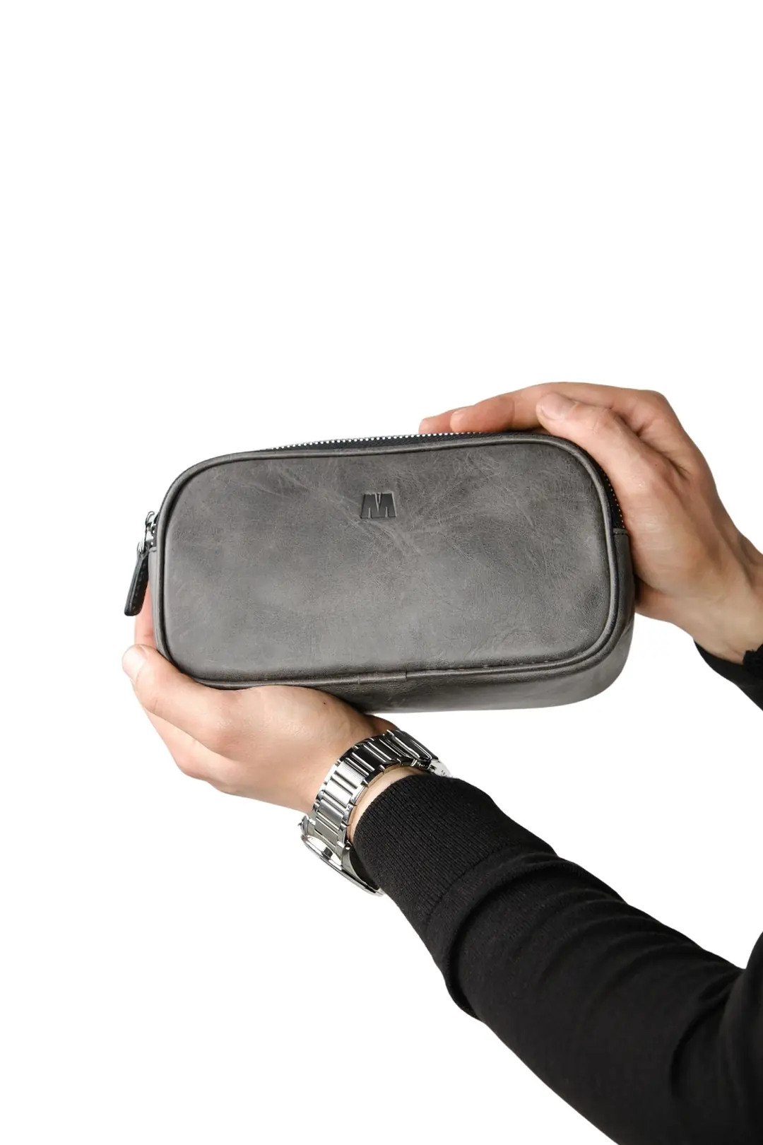 Hakiki Deri Unisex El Çantası – Fermuarlı, Parmak Askılı, Kişiye Özel | Naina 1134