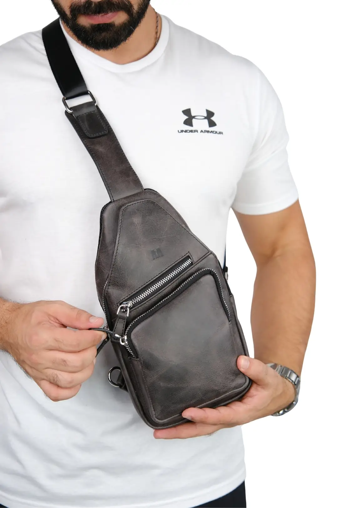 Hakiki Deri Unisex Çapraz Çanta – Kişiye Özel, İsim Baskılı | Baggy 6981
