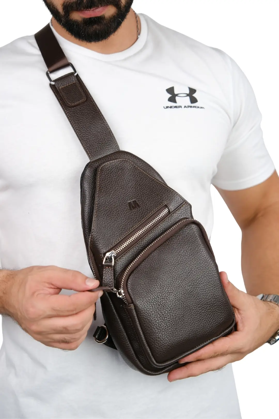 Hakiki Deri Unisex Çapraz Çanta – Kişiye Özel, İsim Baskılı | Baggy 6981