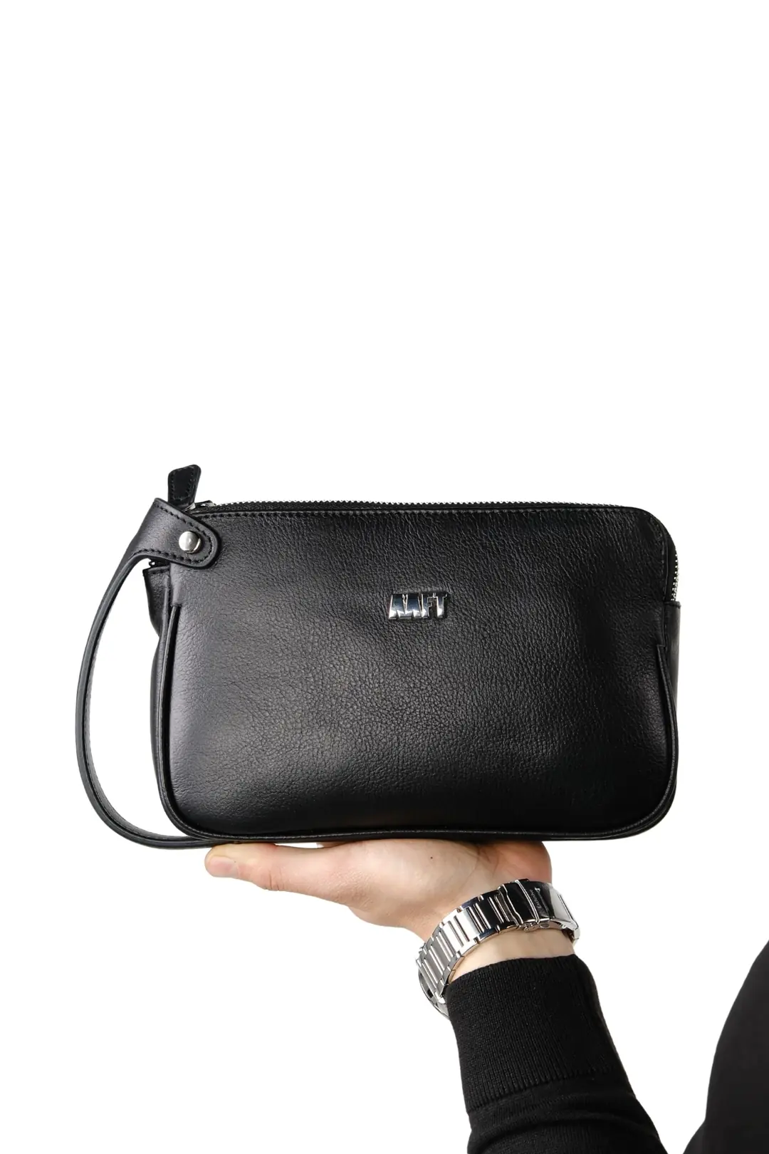 Hakiki Deri Unisex El Çantası – Fermuarlı, Kişiye Özel | Moon Bag 4381