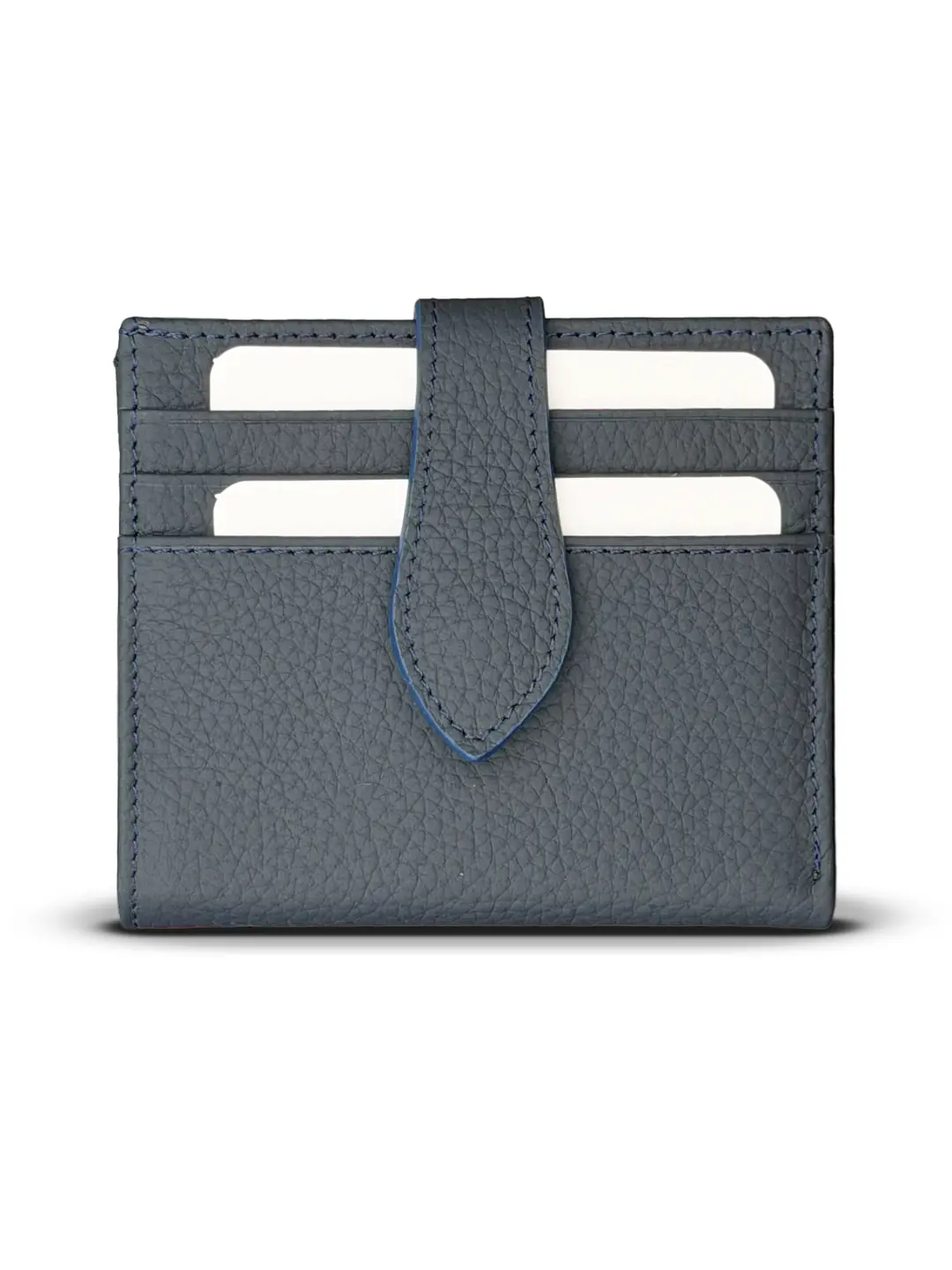 Hakiki Deri Unisex Kartlık - Cüzdan | Flora 4146 - Flother Mat Lacivert